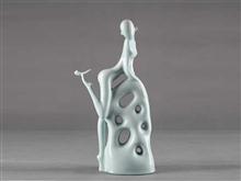 景德镇陶瓷雕塑 静静的守候系列之三